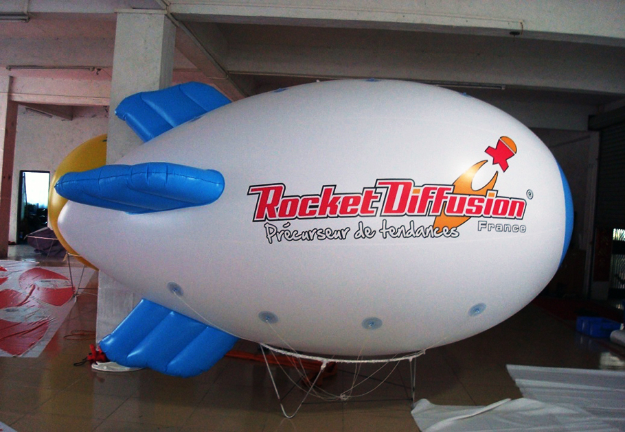 充气飞艇模型空飘飞艇充气升空模型氦气升空模型遥控细流升空球体