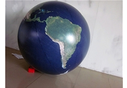 地球喷绘广告球