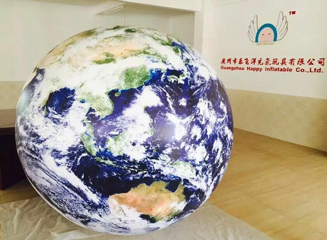 充气地球造型PVC地球喷绘升空球