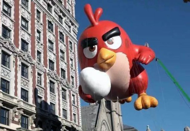 广州乐飞洋可定制充气气模充气升空气球大型升空卡通愤怒小鸟升空气模充气气球热气球