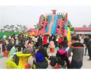广州乐飞洋充气气模充气儿童乐园大型龙滑梯攀岩气模玩具卡通充气玩具增进孩子成长充气玩具